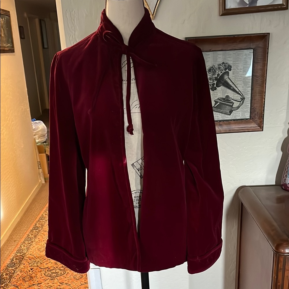 Vintage Burgundy Velvet Jacket
